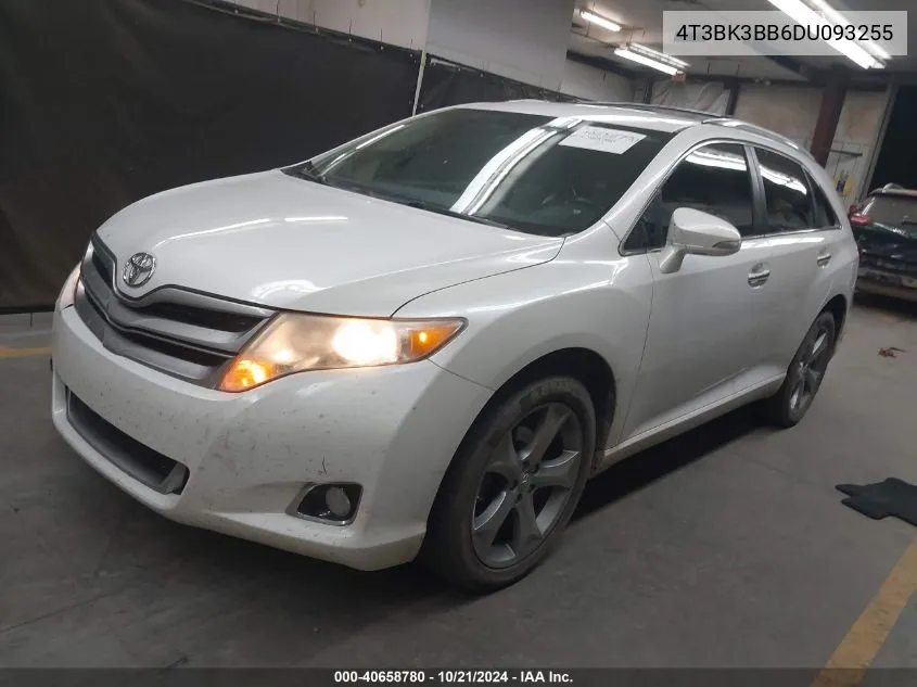 2013 Toyota Venza Xle V6 VIN: 4T3BK3BB6DU093255 Lot: 40658780