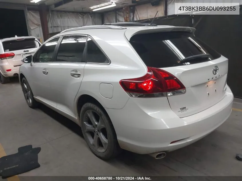 2013 Toyota Venza Xle V6 VIN: 4T3BK3BB6DU093255 Lot: 40658780