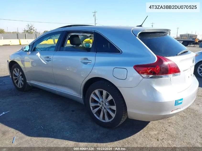 2013 Toyota Venza Le/Xle VIN: 4T3ZA3BB2DU070525 Lot: 40681324