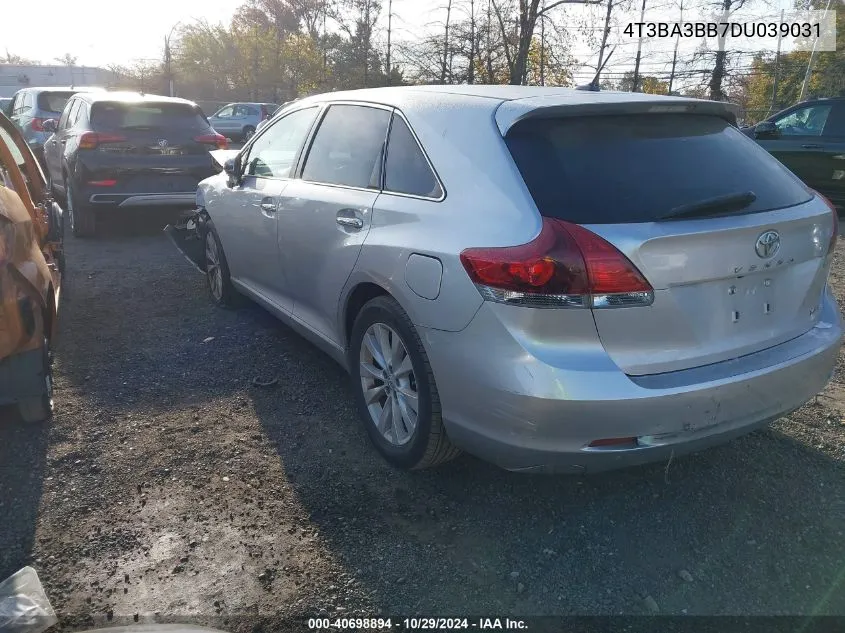 2013 Toyota Venza Xle VIN: 4T3BA3BB7DU039031 Lot: 40698894