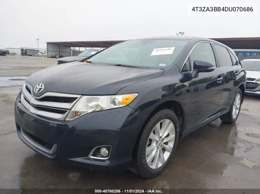 2013 Toyota Venza Xle VIN: 4T3ZA3BB4DU070686 Lot: 40760286