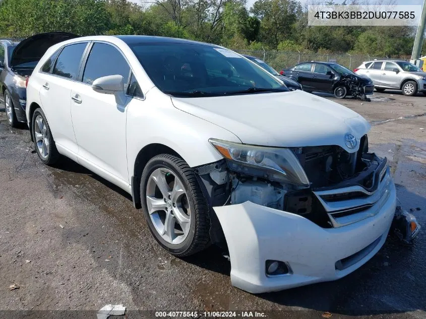 2013 Toyota Venza Base V6 VIN: 4T3BK3BB2DU077585 Lot: 40775545