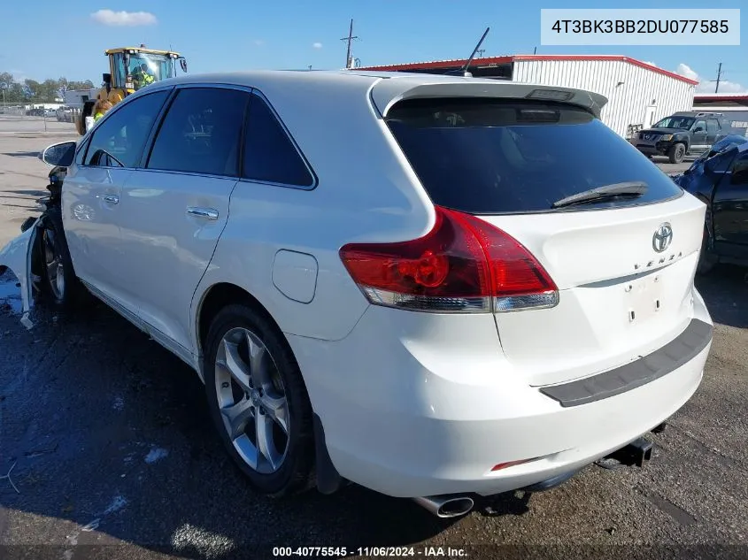 2013 Toyota Venza Base V6 VIN: 4T3BK3BB2DU077585 Lot: 40775545