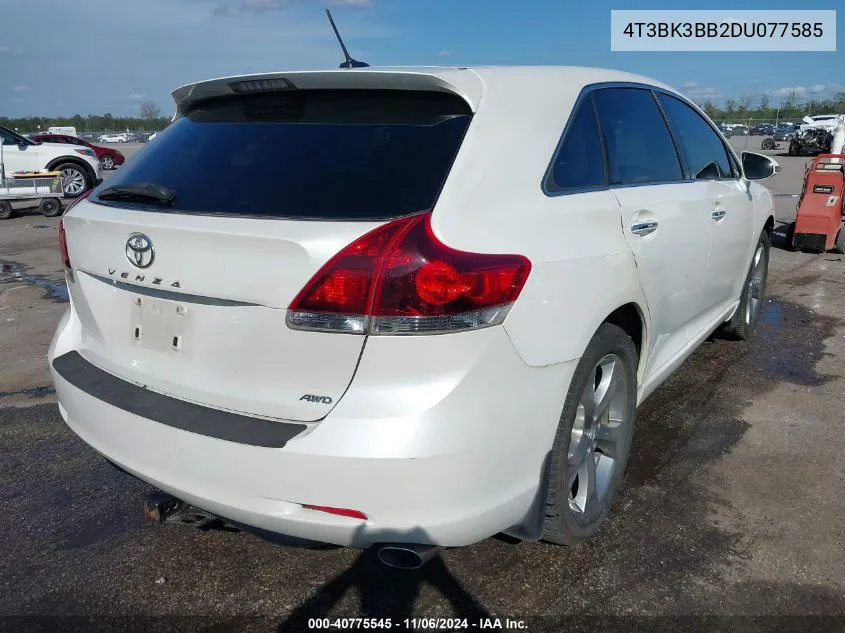 2013 Toyota Venza Base V6 VIN: 4T3BK3BB2DU077585 Lot: 40775545