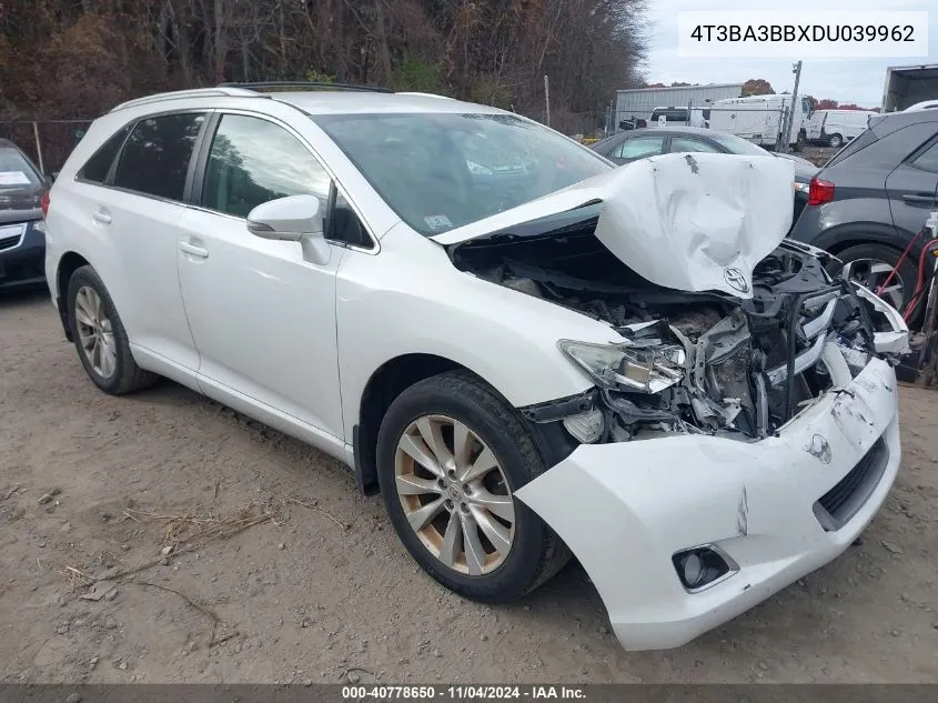 2013 Toyota Venza Le VIN: 4T3BA3BBXDU039962 Lot: 40778650