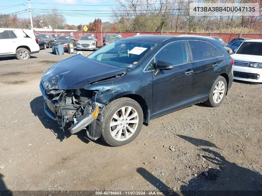 2013 Toyota Venza Xle VIN: 4T3BA3BB4DU047135 Lot: 40796603