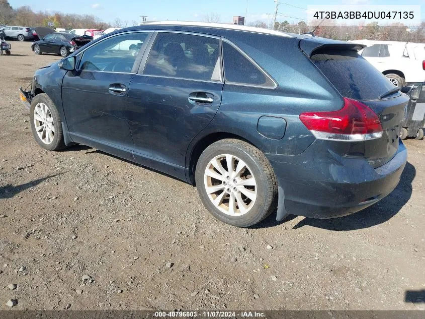 2013 Toyota Venza Xle VIN: 4T3BA3BB4DU047135 Lot: 40796603