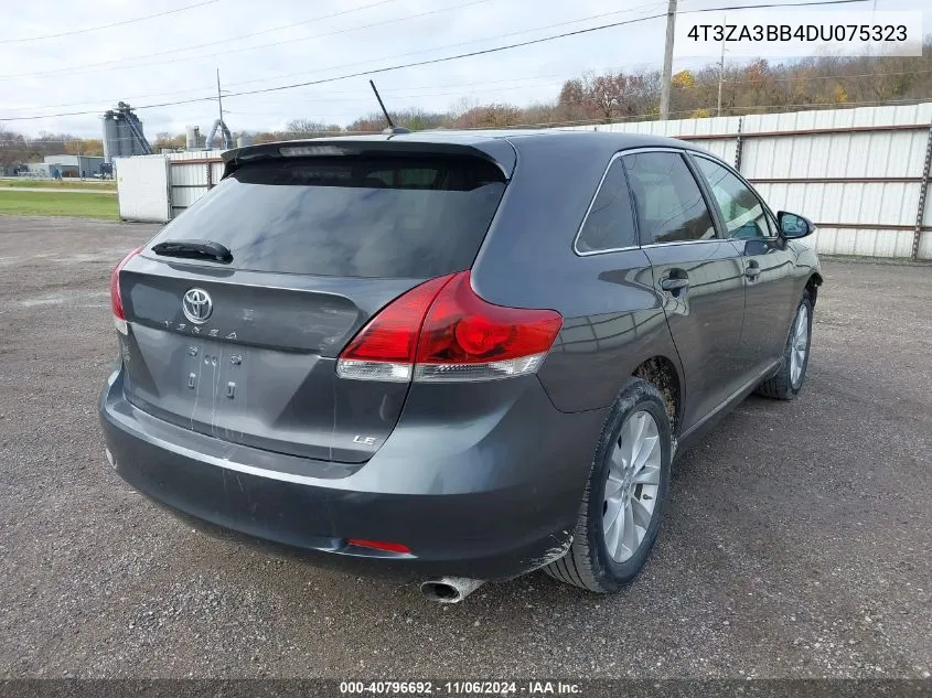 2013 Toyota Venza Le VIN: 4T3ZA3BB4DU075323 Lot: 40796692