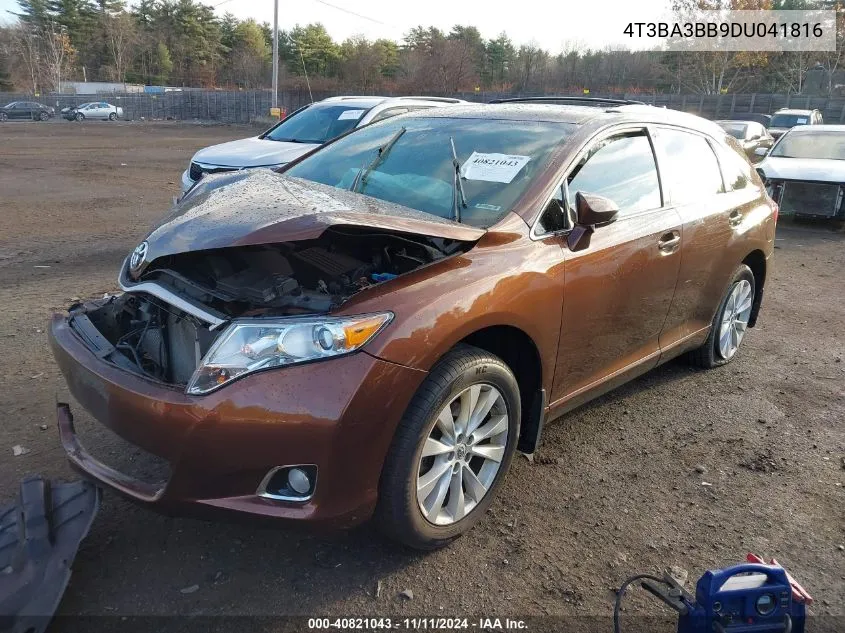 2013 Toyota Venza Le/Xle VIN: 4T3BA3BB9DU041816 Lot: 40821043