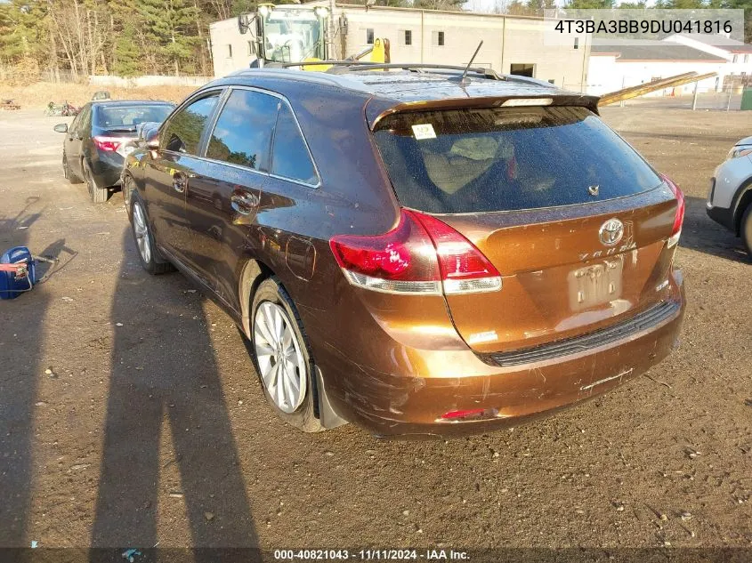 2013 Toyota Venza Le/Xle VIN: 4T3BA3BB9DU041816 Lot: 40821043