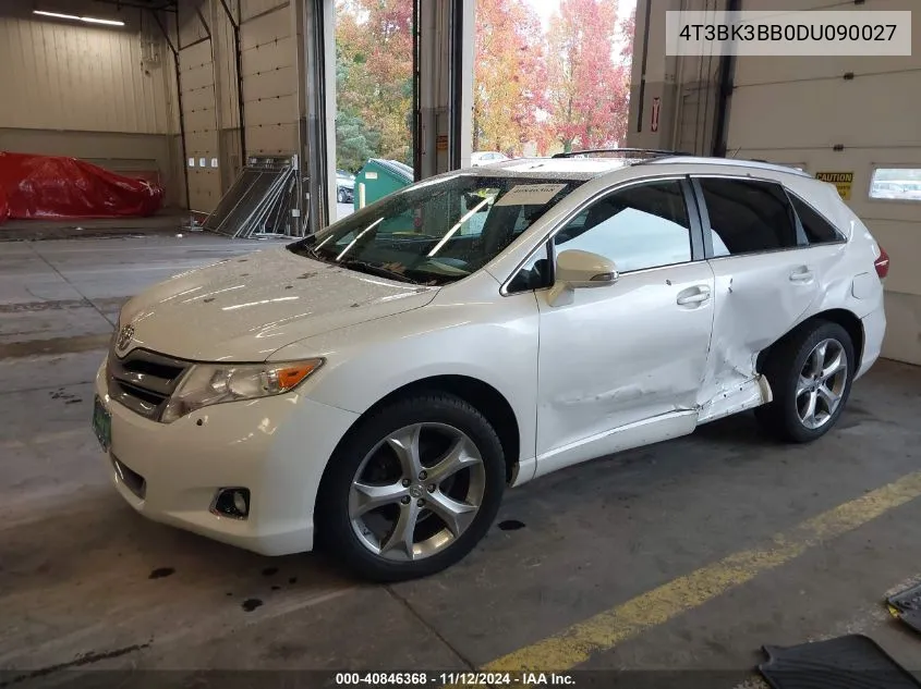 2013 Toyota Venza Le V6 VIN: 4T3BK3BB0DU090027 Lot: 40846368