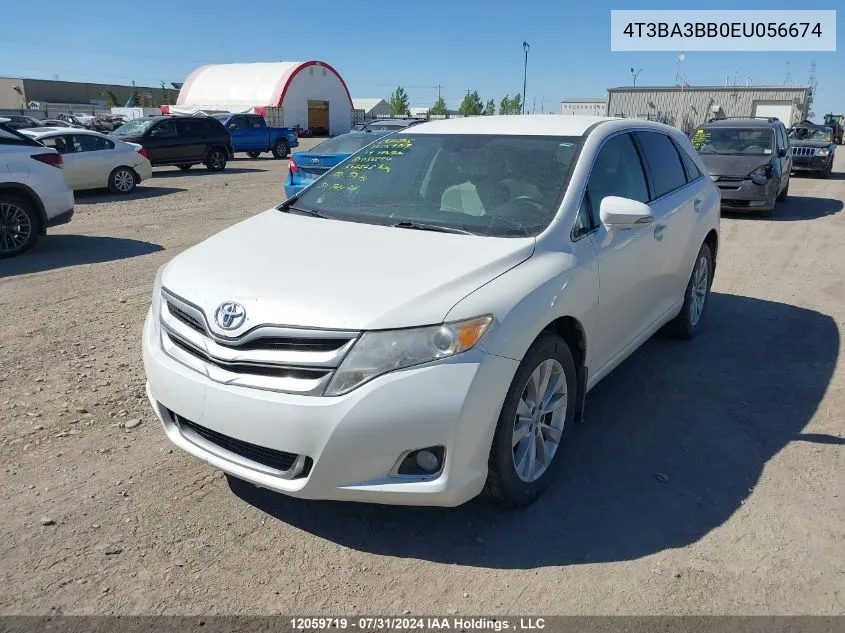 2014 Toyota Venza Le/Xle VIN: 4T3BA3BB0EU056674 Lot: 12059719