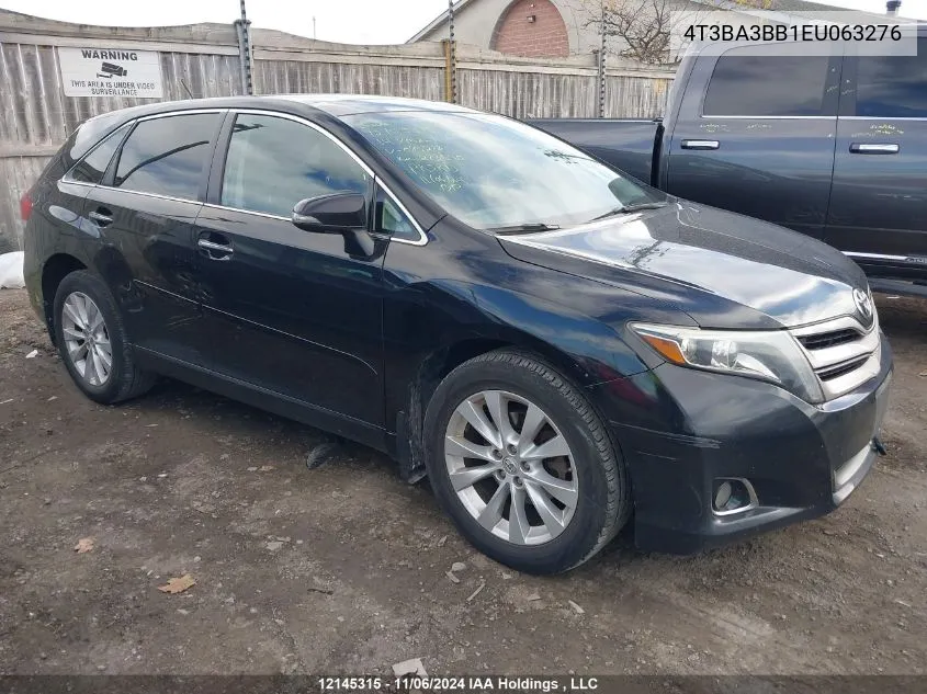 2014 Toyota Venza VIN: 4T3BA3BB1EU063276 Lot: 12145315