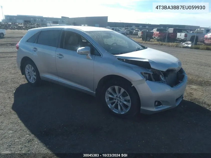 2014 Toyota Venza Le/Xle VIN: 4T3BA3BB7EU059930 Lot: 30045383