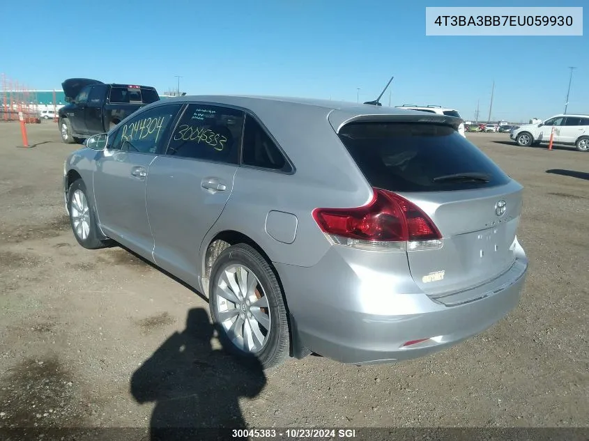 2014 Toyota Venza Le/Xle VIN: 4T3BA3BB7EU059930 Lot: 30045383