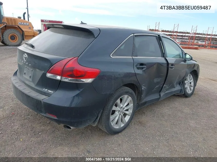 2014 Toyota Venza Le/Xle VIN: 4T3BA3BB5EU059487 Lot: 30047580