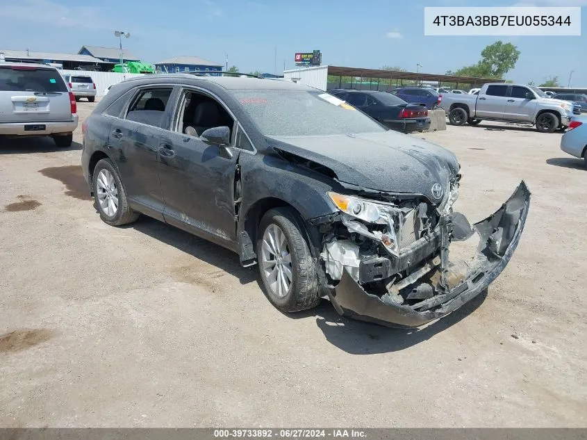 2014 Toyota Venza Le VIN: 4T3BA3BB7EU055344 Lot: 39733892