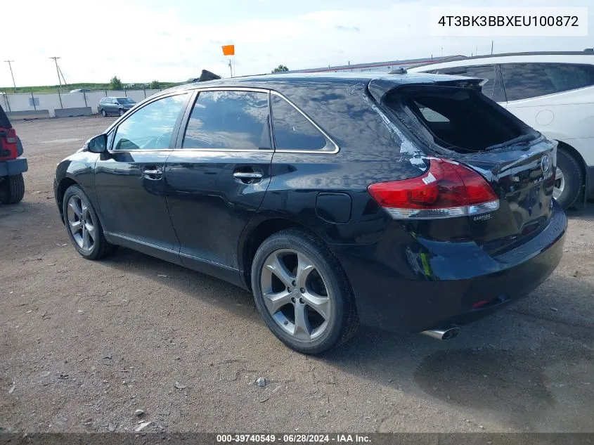 4T3BK3BBXEU100872 2014 Toyota Venza Xle V6