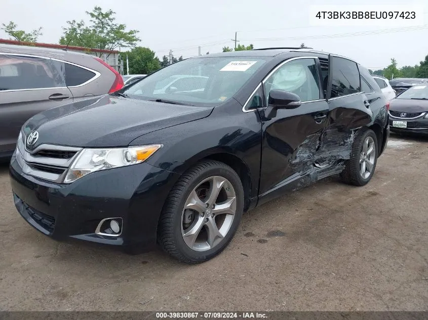 2014 Toyota Venza Le V6 VIN: 4T3BK3BB8EU097423 Lot: 39830867