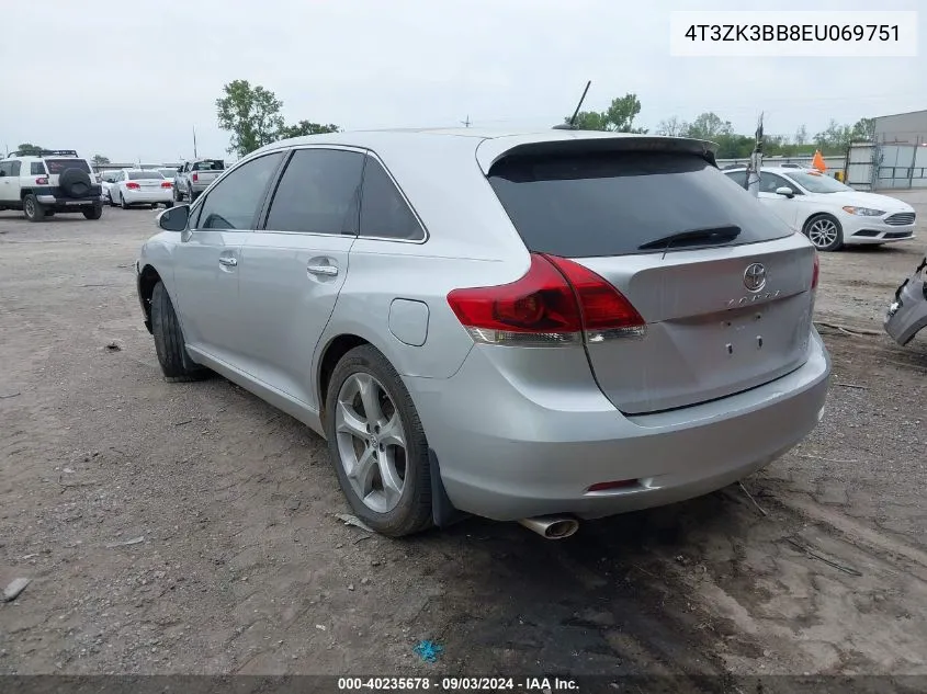 2014 Toyota Venza Xle V6 VIN: 4T3ZK3BB8EU069751 Lot: 40235678