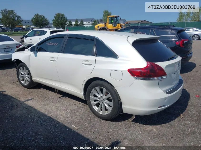 4T3ZA3BB3EU083768 2014 Toyota Venza Le