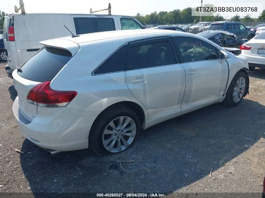 2014 Toyota Venza Le VIN: 4T3ZA3BB3EU083768 Lot: 40260027