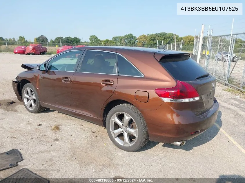 2014 Toyota Venza Le/Xle/Limited VIN: 4T3BK3BB6EU107625 Lot: 40316805