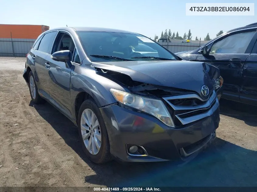 4T3ZA3BB2EU086094 2014 Toyota Venza Le