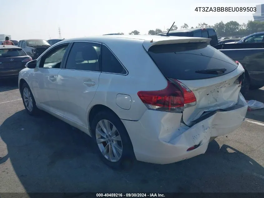 2014 Toyota Venza Le/Xle VIN: 4T3ZA3BB8EU089503 Lot: 40459216