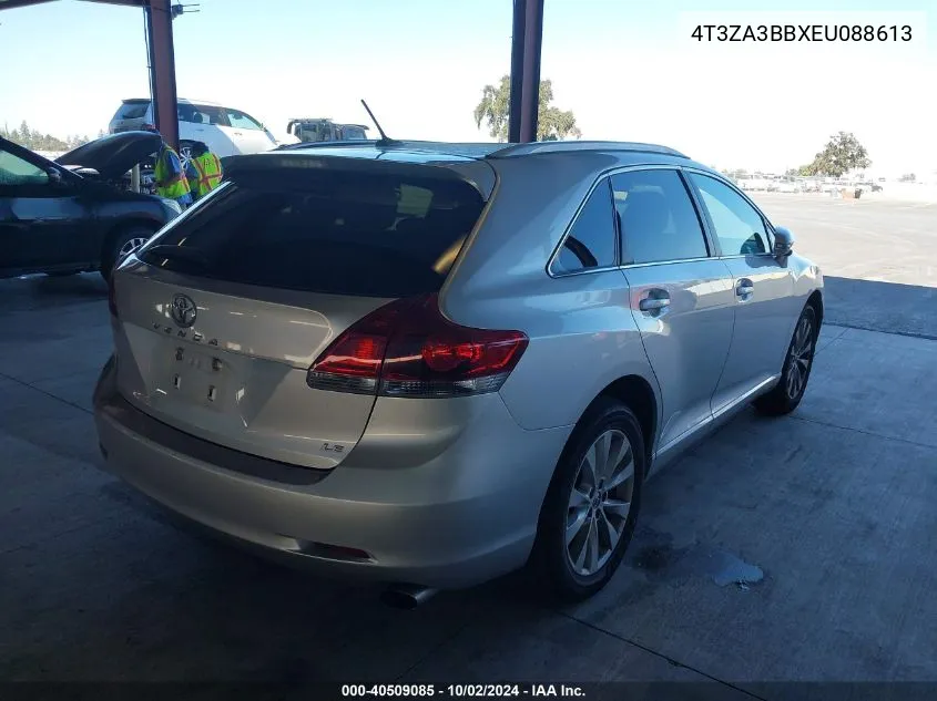 2014 Toyota Venza Le VIN: 4T3ZA3BBXEU088613 Lot: 40509085