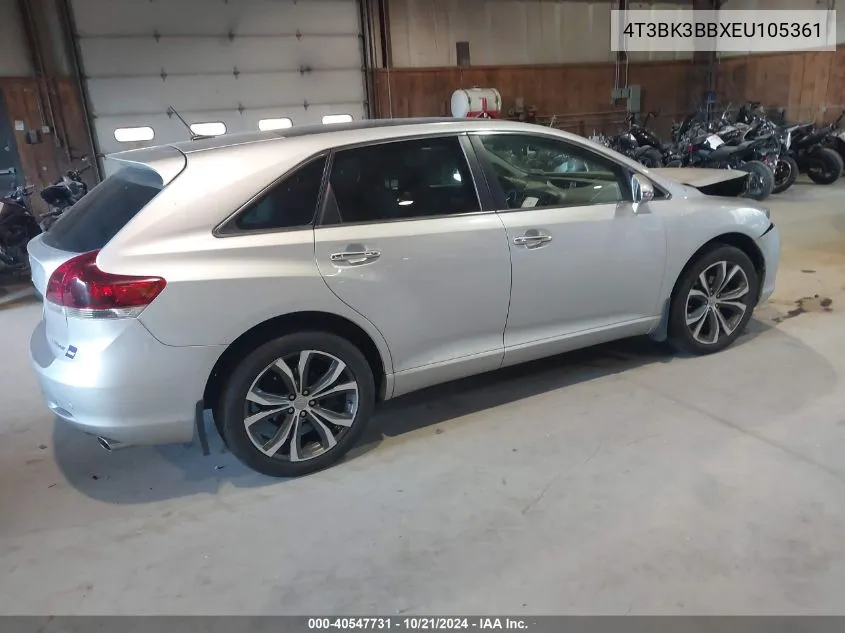 2014 Toyota Venza Limited V6 VIN: 4T3BK3BBXEU105361 Lot: 40547731