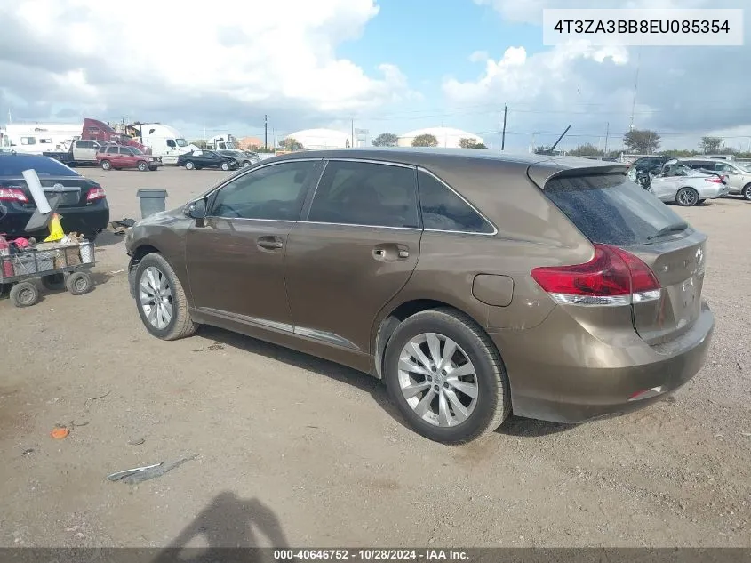 2014 Toyota Venza Le VIN: 4T3ZA3BB8EU085354 Lot: 40646752