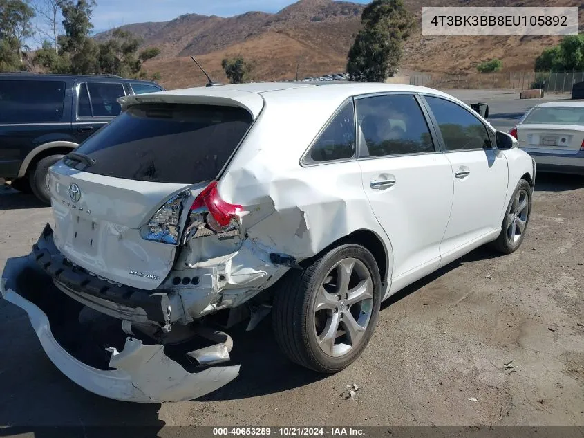 2014 Toyota Venza Le/Xle/Limited VIN: 4T3BK3BB8EU105892 Lot: 40653259