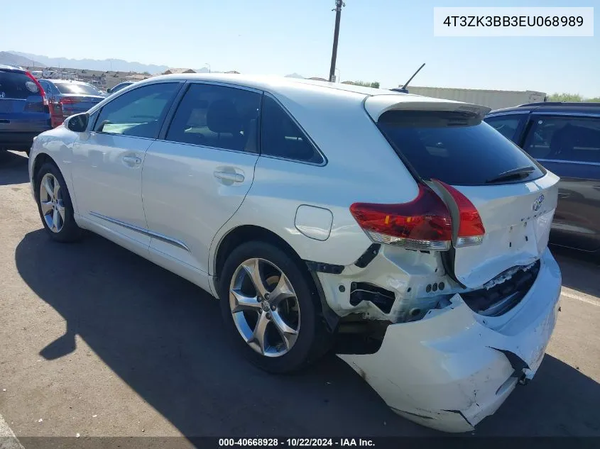 2014 Toyota Venza Le V6 VIN: 4T3ZK3BB3EU068989 Lot: 40668928