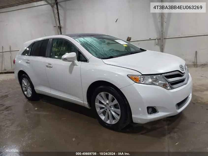 2014 Toyota Venza Le/Xle VIN: 4T3BA3BB4EU063269 Lot: 40669708