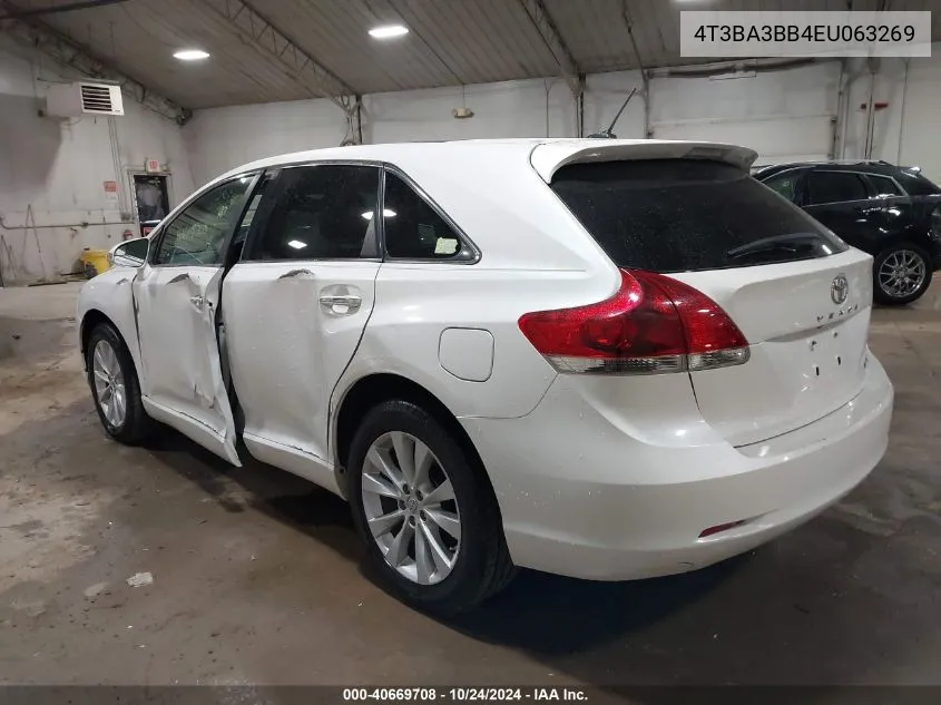 2014 Toyota Venza Le/Xle VIN: 4T3BA3BB4EU063269 Lot: 40669708