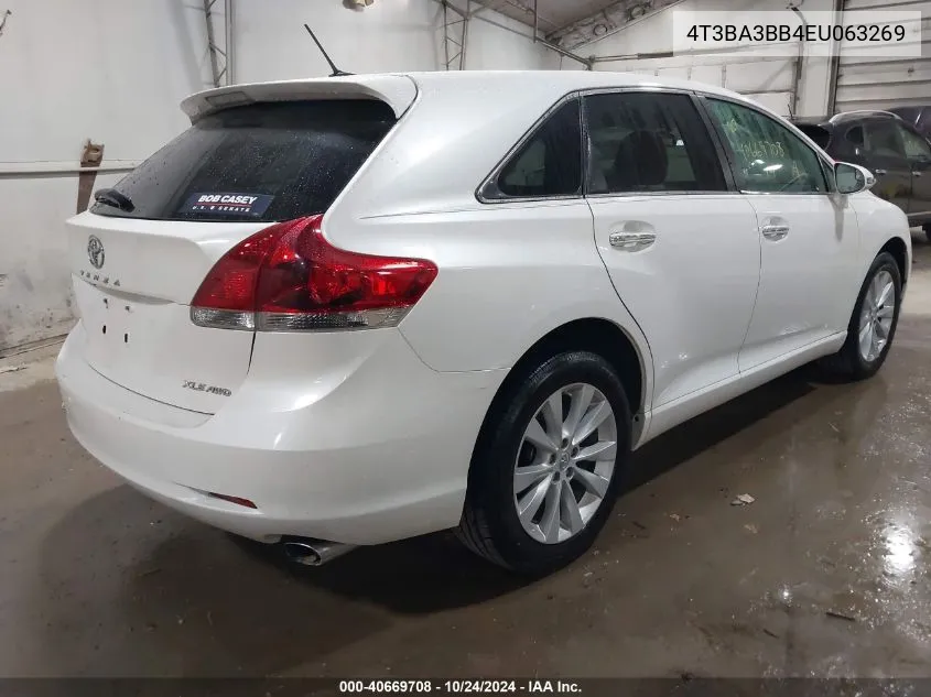 2014 Toyota Venza Le/Xle VIN: 4T3BA3BB4EU063269 Lot: 40669708