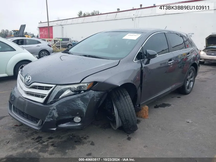 2014 Toyota Venza Limited V6 VIN: 4T3BK3BB9EU103911 Lot: 40683517