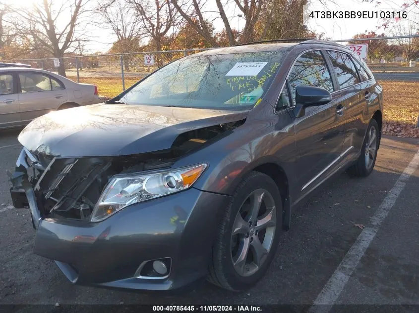 2014 Toyota Venza Xle V6 VIN: 4T3BK3BB9EU103116 Lot: 40785445