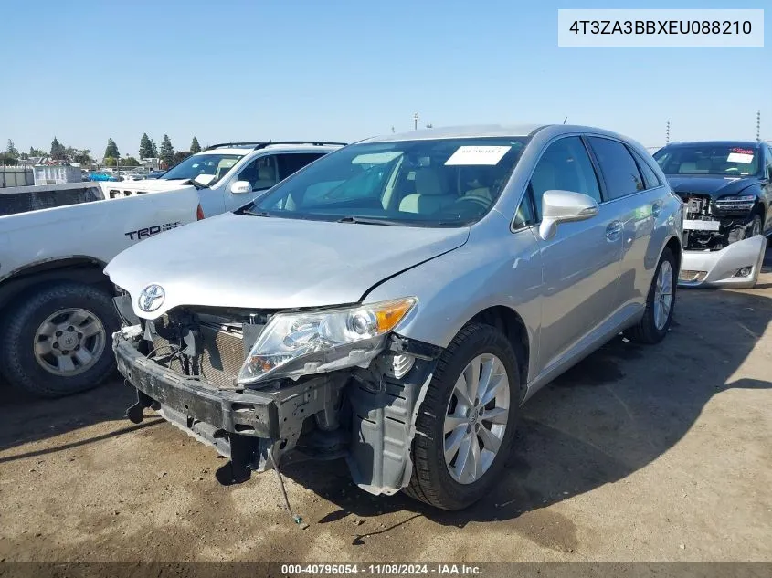 2014 Toyota Venza Xle VIN: 4T3ZA3BBXEU088210 Lot: 40796054