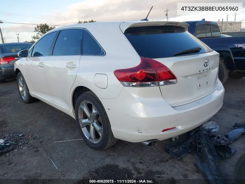 2014 Toyota Venza Le/Xle/Limited VIN: 4T3ZK3BB8EU065960 Lot: 40820075