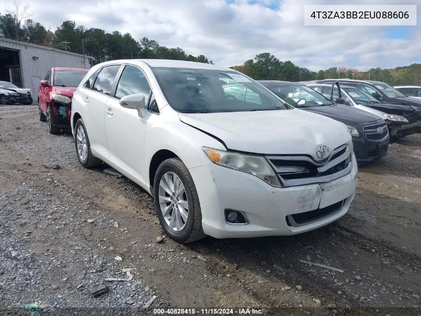 2014 Toyota Venza Le VIN: 4T3ZA3BB2EU088606 Lot: 40828415