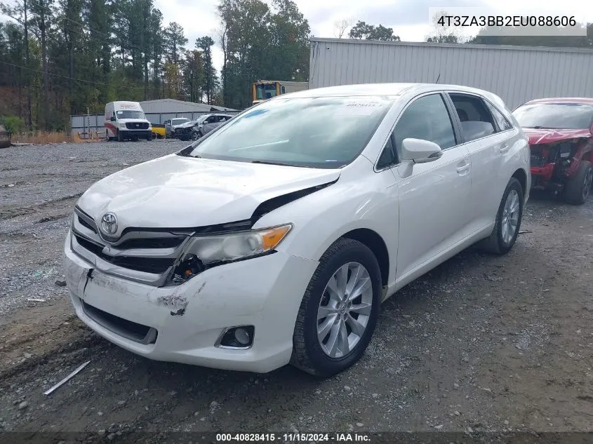 2014 Toyota Venza Le VIN: 4T3ZA3BB2EU088606 Lot: 40828415