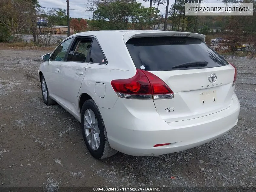 2014 Toyota Venza Le VIN: 4T3ZA3BB2EU088606 Lot: 40828415