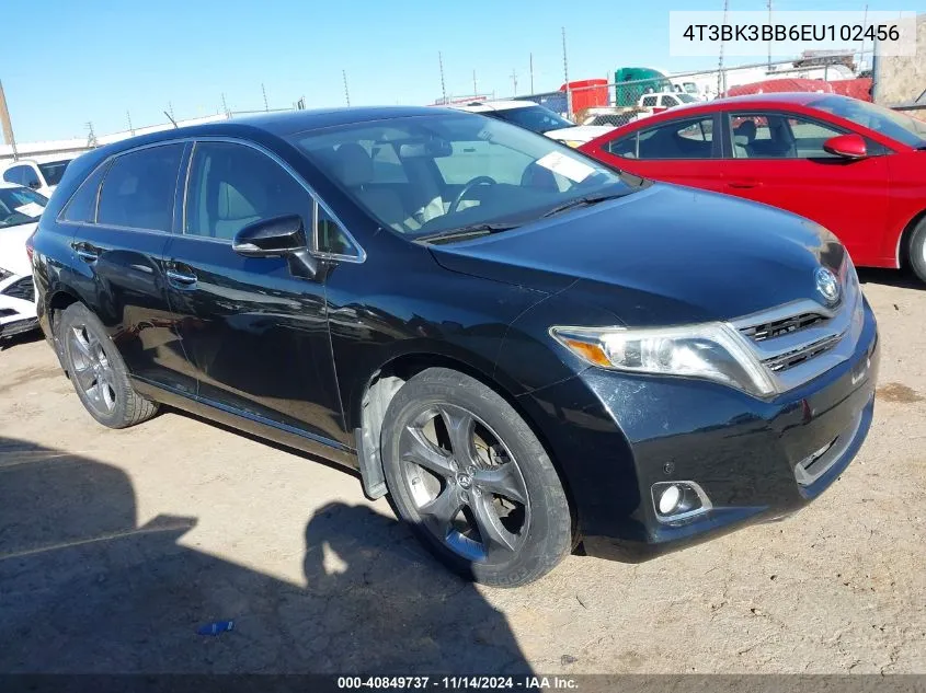 2014 Toyota Venza Limited V6 VIN: 4T3BK3BB6EU102456 Lot: 40849737