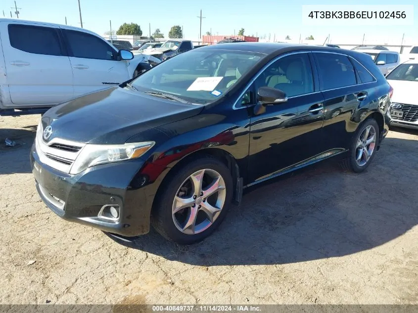 2014 Toyota Venza Limited V6 VIN: 4T3BK3BB6EU102456 Lot: 40849737