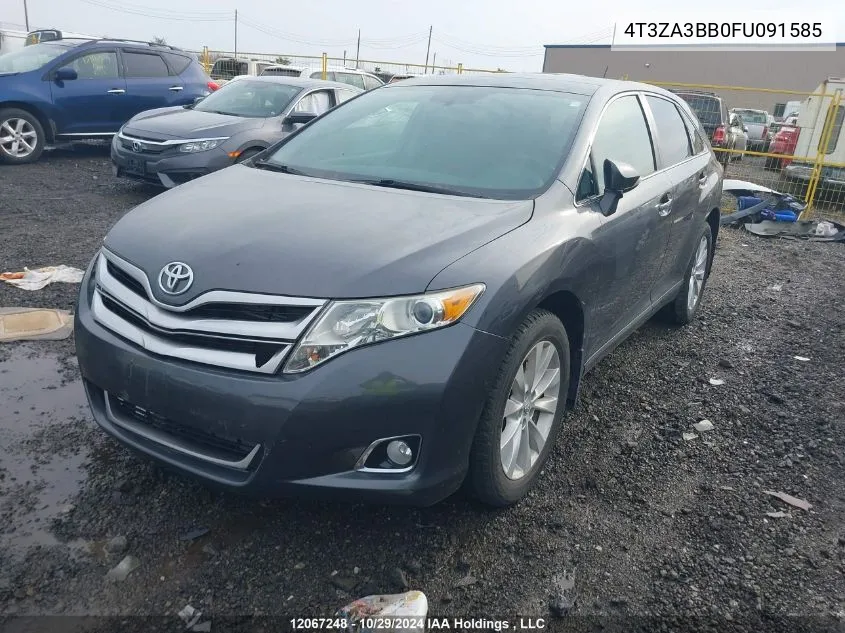 2015 Toyota Venza Le/Xle VIN: 4T3ZA3BB0FU091585 Lot: 12067248