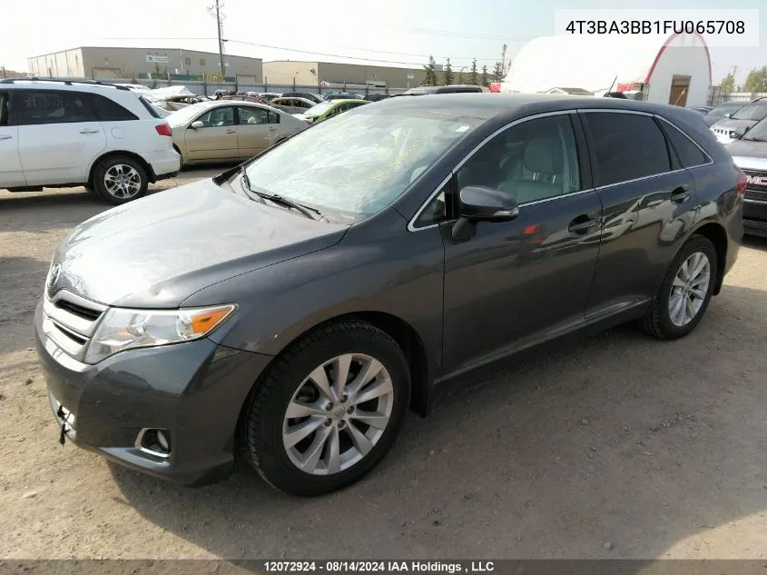 2015 Toyota Venza Le/Xle VIN: 4T3BA3BB1FU065708 Lot: 12072924