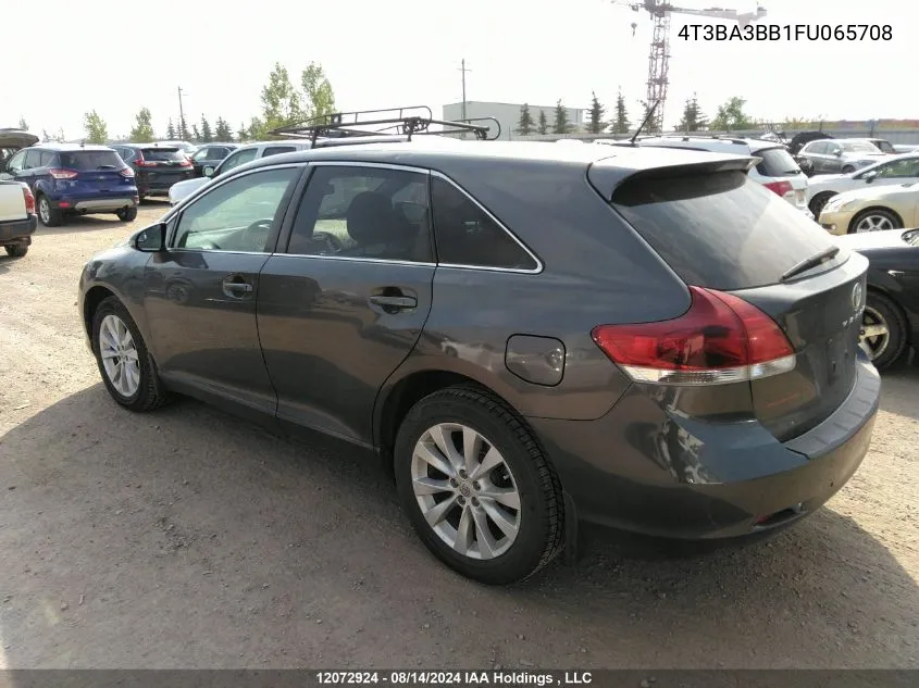 2015 Toyota Venza Le/Xle VIN: 4T3BA3BB1FU065708 Lot: 12072924