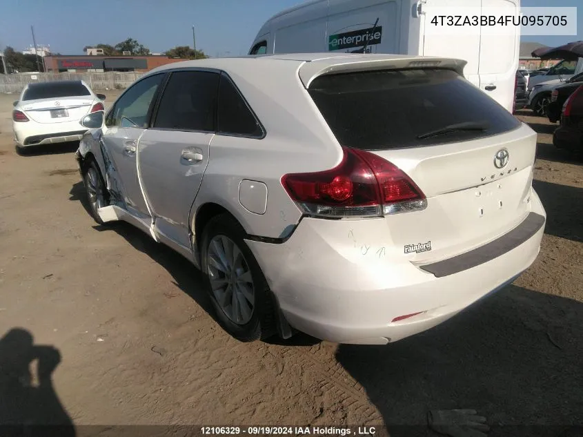 2015 Toyota Venza Le/Xle VIN: 4T3ZA3BB4FU095705 Lot: 12106329